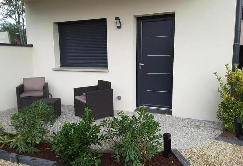 テラス付きスタンダードルーム, Villa Vi Lyon Est Chambres D Hôtes