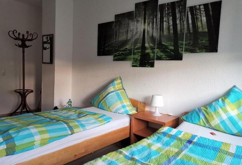 Standard room with outdoor bath, Pension Zum Hirsch