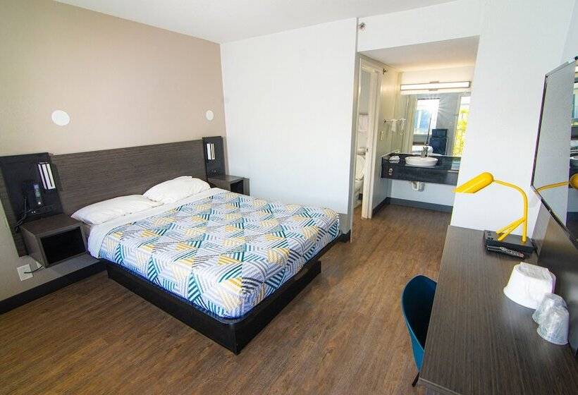 适合残疾人使用的标准间, Motel 6 Lantana West Palm Beach, Fl