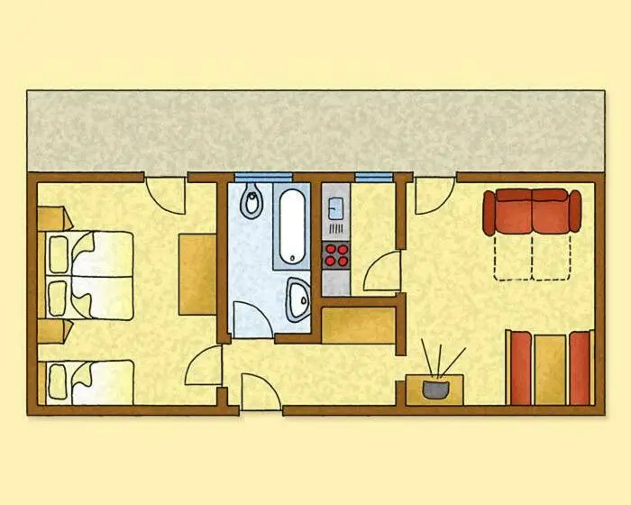 1ベッドルームアパートメント, Residence Bannwald