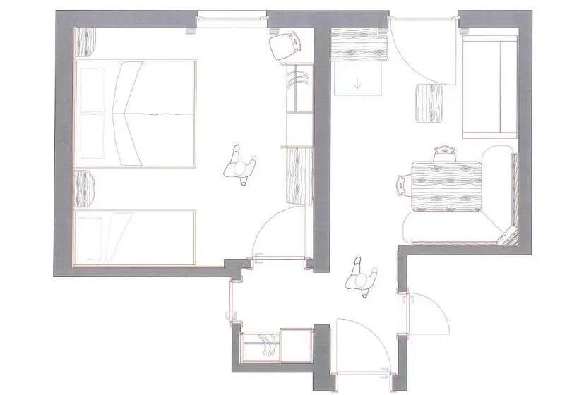 庭の見える1ベッドルームアパートメント, Residence Bannwald