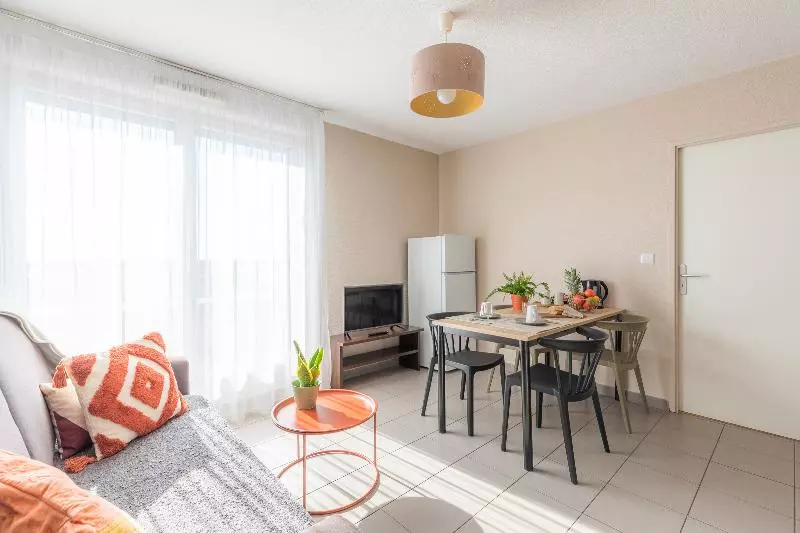 ２ベッドルームアパートメント, Appart City Confort Toulouse Aéroport Cornebarrieu