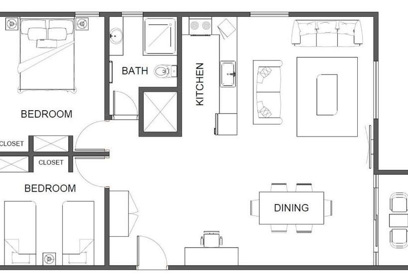 침실 2개 바다 전망 아파트, The Observatory Self Contained Apartments