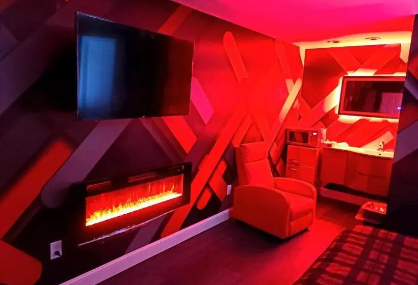キングサイズベッドのスタンダードルーム, Americas Best Value Inn Providence North Scituate