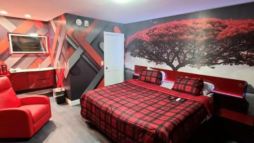 キングサイズベッドのスタンダードルーム, Americas Best Value Inn Providence North Scituate