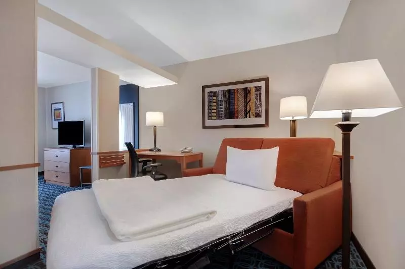 キングサイドベッドのスタンダードワンルーム, Fairfield Inn & Suites By Marriott Detroit Metro Airport Romulus