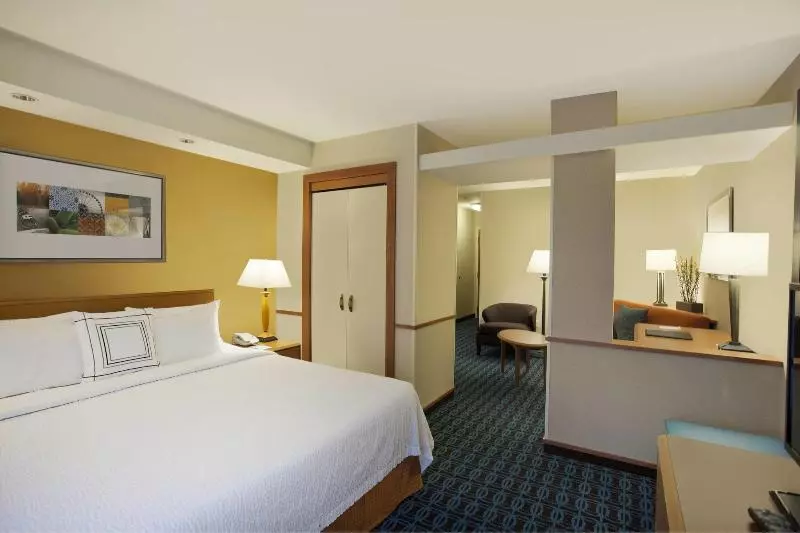 キングサイドベッドのスタンダードワンルーム, Fairfield Inn & Suites By Marriott Detroit Metro Airport Romulus