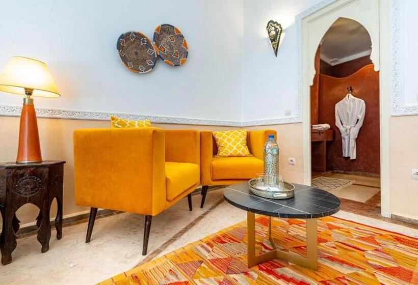 Quarto deluxe, Riad L'orange Bleue