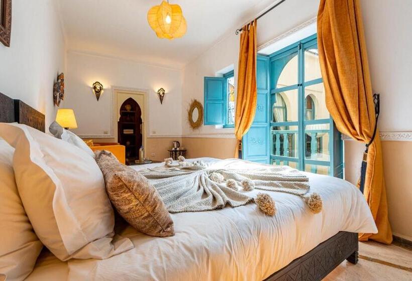 Quarto deluxe, Riad L'orange Bleue