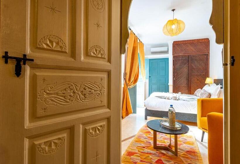 Quarto deluxe, Riad L'orange Bleue