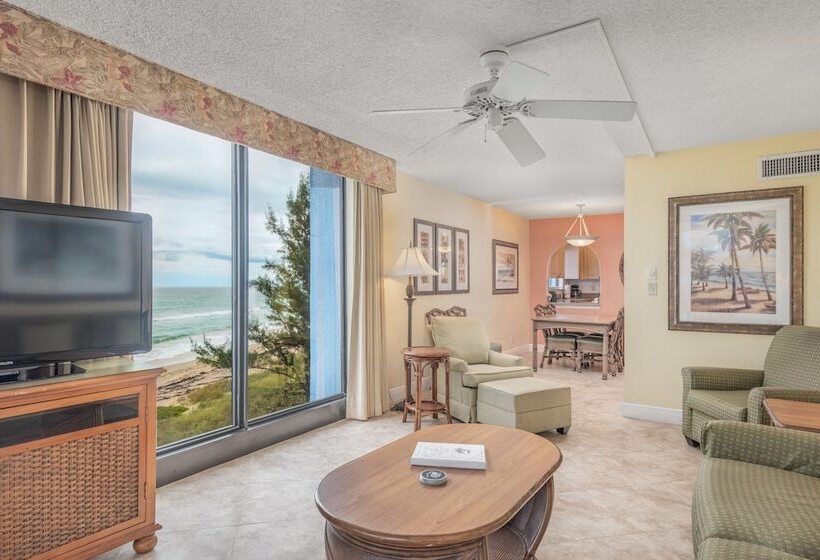 דירת 2 חדרי שינה בצד עם נוף לים, Turtle Reef Club