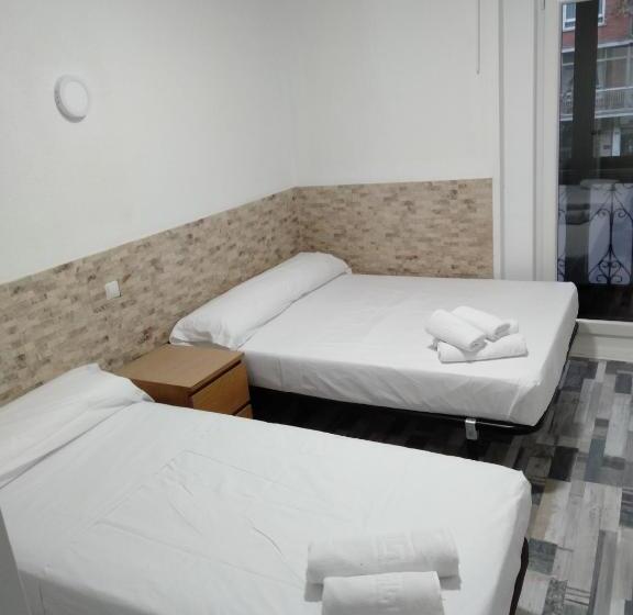 اتاق استاندارد سه تخته با سرویس بهداشتی مشترک, Hostal Noche Y Dia