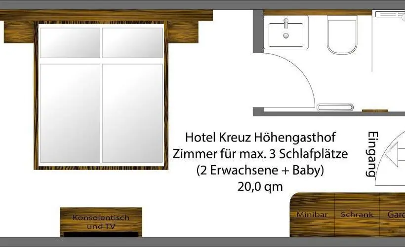 デラックスルーム, Kreuz Höhengasthof