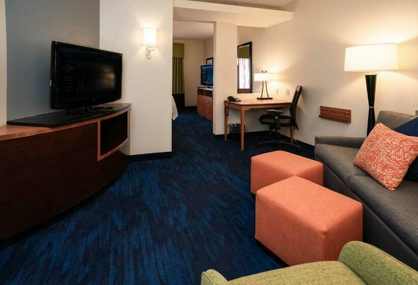 带大床的标准工作室, Fairfield Inn & Suites By Marriott Kearney