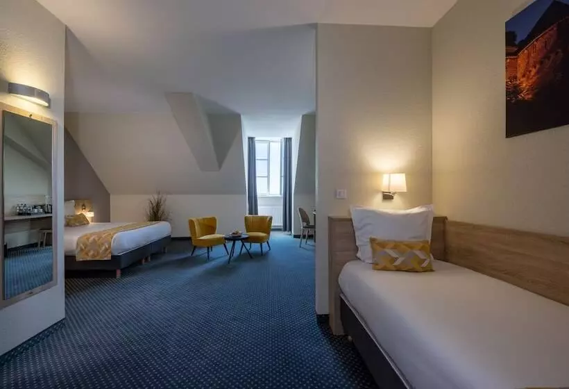 اتاق استاندارد سه نفره, Hôtel Valvignes Colmar Hautkoenigsbourg,the Originals Relais