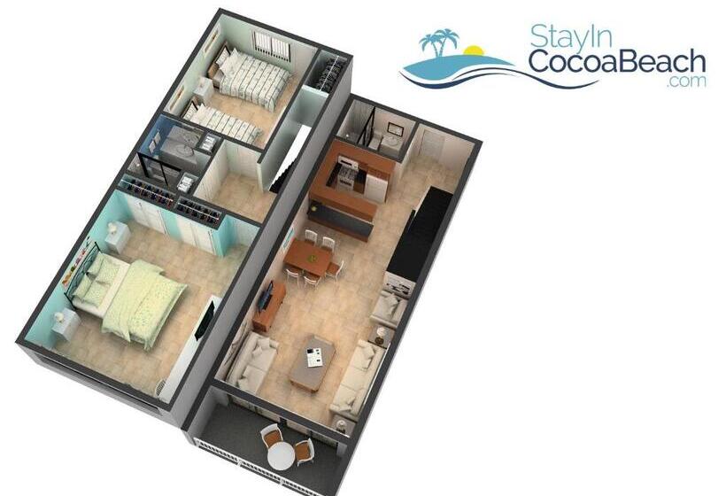 شقة ديلوكس غرفتين نوم, Paradise Beach Club   Ground Floor & Townhouses