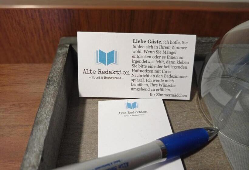 스탠다드 싱글 룸, Alte Redaktion