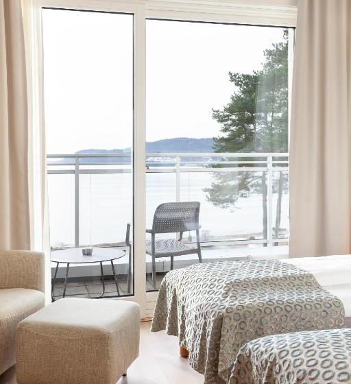 חדר סטנדרט נוף לים עם מרפסת, Rosfjord Strand