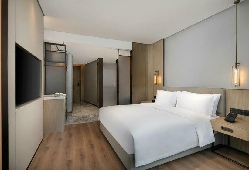 带大床的豪华间, Wyndham Garden Hangzhou Yuhang