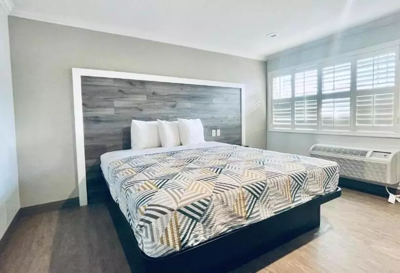 身障者適用キングサイズベッドルーム, Motel 6 Pico Rivera  Los Angeles, Ca