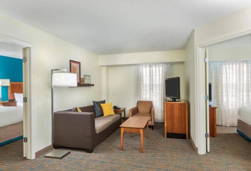 带2个卧室的套房, Residence Inn By Marriott St. Louis Downtown
