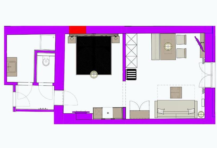 침실 1개 전망 아파트, Apartmenthotel  S Mitterndorf