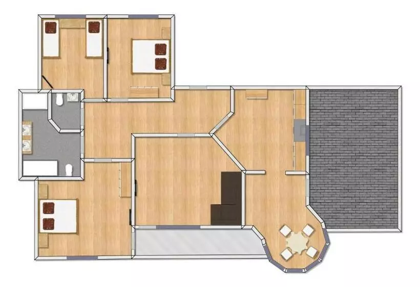 ３ベッドルームアパートメント, Bergsonnhof