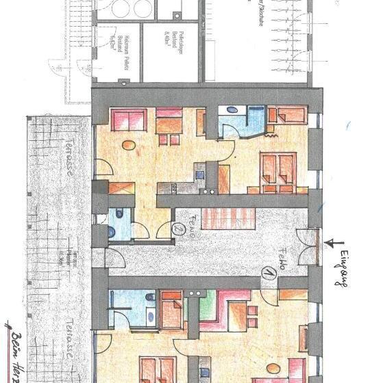 침실 1개 테라스 아파트, Brunnwirt