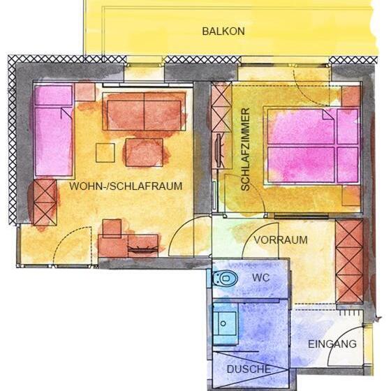 آپارتمان 1 خوابه, Das Lafairs