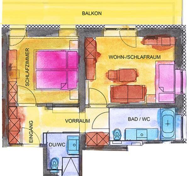 آپارتمان لوکس 1 خوابه, Das Lafairs
