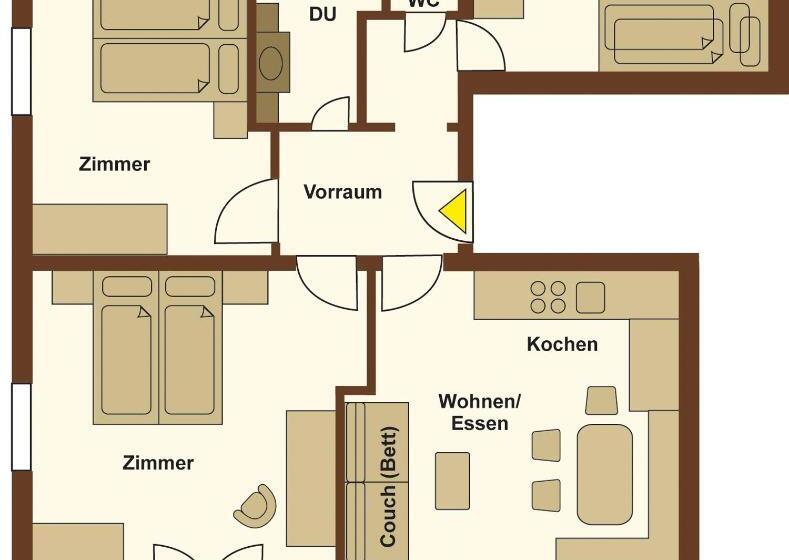 １ベッドルームアパートメント, Landhaus Kaiserblick