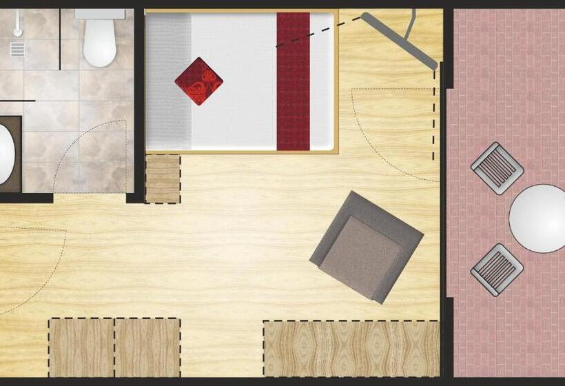 バルコニー付きシングルスタンダードルーム, Posthotel Kassl 4 Sterne Superior