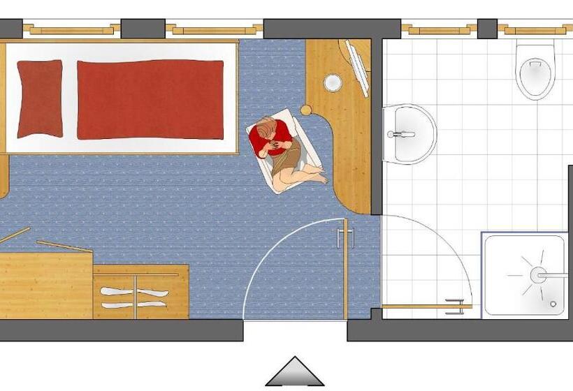 غرفة قياسية فردية, Alpin Panoramahotel Lärchenhof