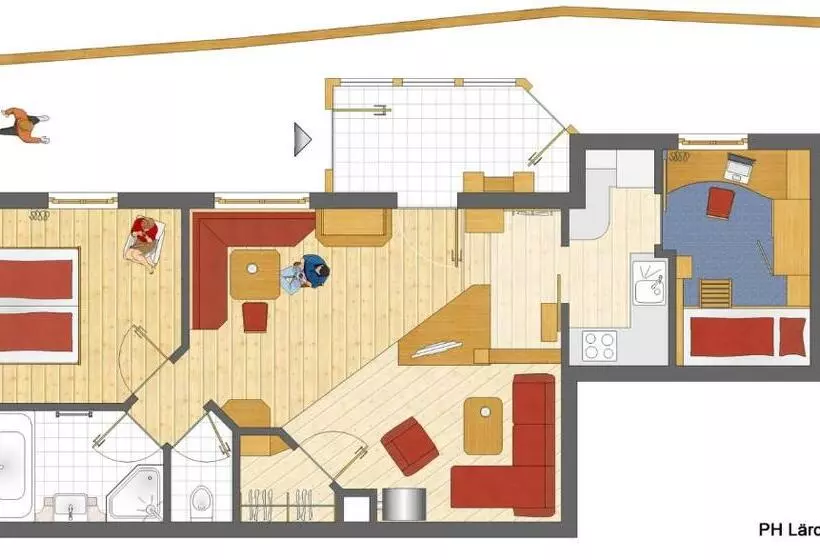 景色の見える一ベッドルームアパートメント, Alpin Panoramahotel Lärchenhof