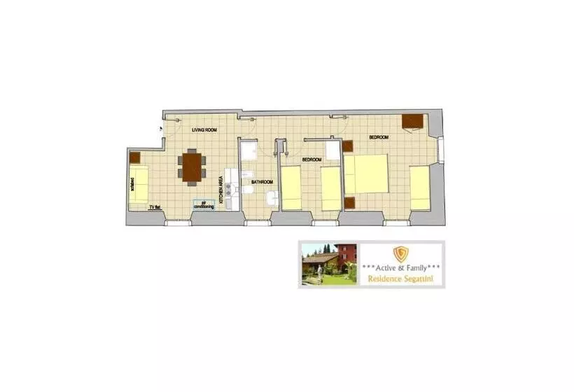 ２ベッドルームアパートメント, Residence Segattini