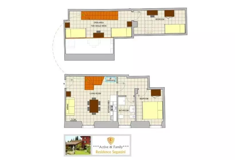 ２ベッドルームアパートメント, Residence Segattini