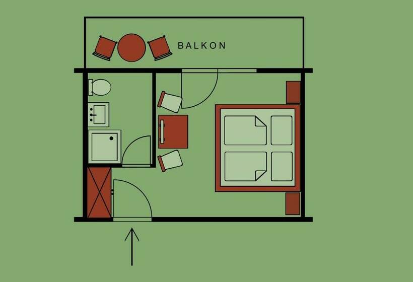 Номер Стандарт с Балконом, Pension Daniela Steiner