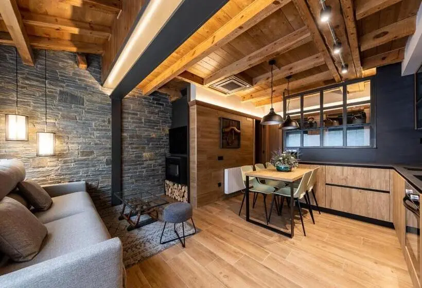 テラス付き１ベッドルームアパートメント, Cerdanya Mountain Residences