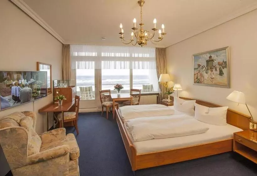 オーシャンビュースタンダードルームバルコニー付き, Strandhotel Monbijou Gmbh Garni