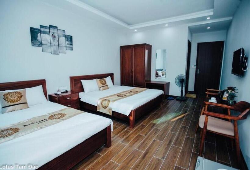 اتاق استاندارد چهارنفره با بالکن, Ros Hotel Tam đảo