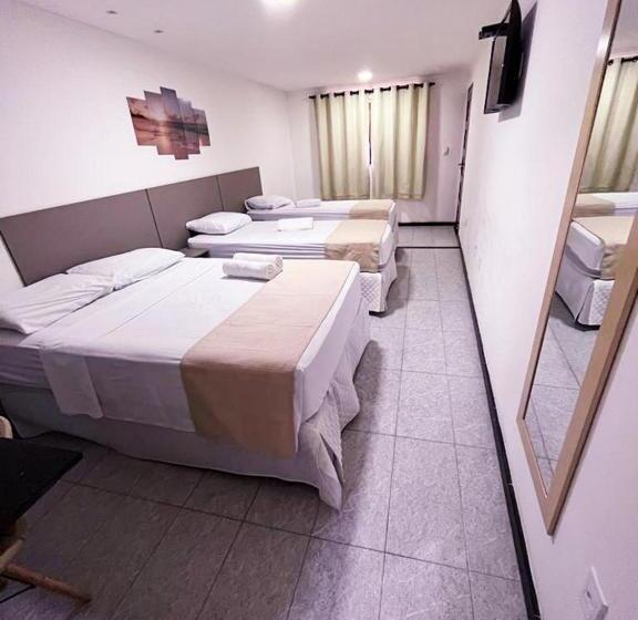 스탠다드 4인용 룸 바다전망, Pousada La Riviera Pé Na Areia E Passeios Em Maragogi