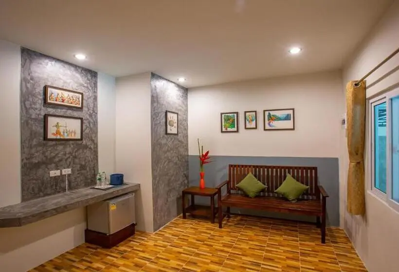 キングサイズベッドのスタンダードルーム, Phangnga Keeree Resort & Gallery