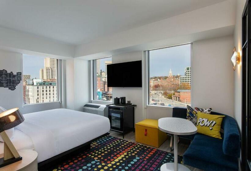 身障者適用キングサイズベッドルーム, Aloft Providence Downtown