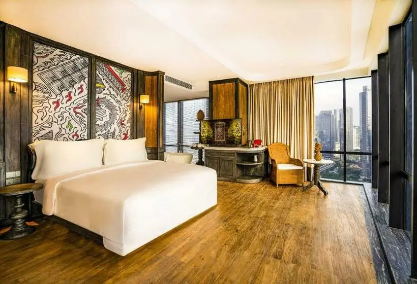 キングサイズベッドのスタンダードルーム, The Orient Jakarta, A Royal Hideaway