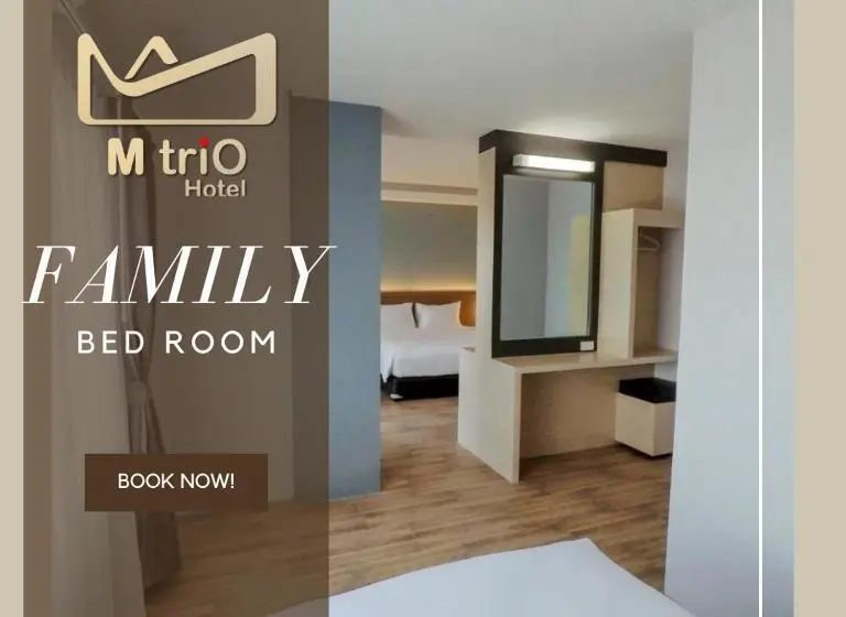 اتاق استاندارد سه تخته با بالکن, Mtrio Hotel Korat