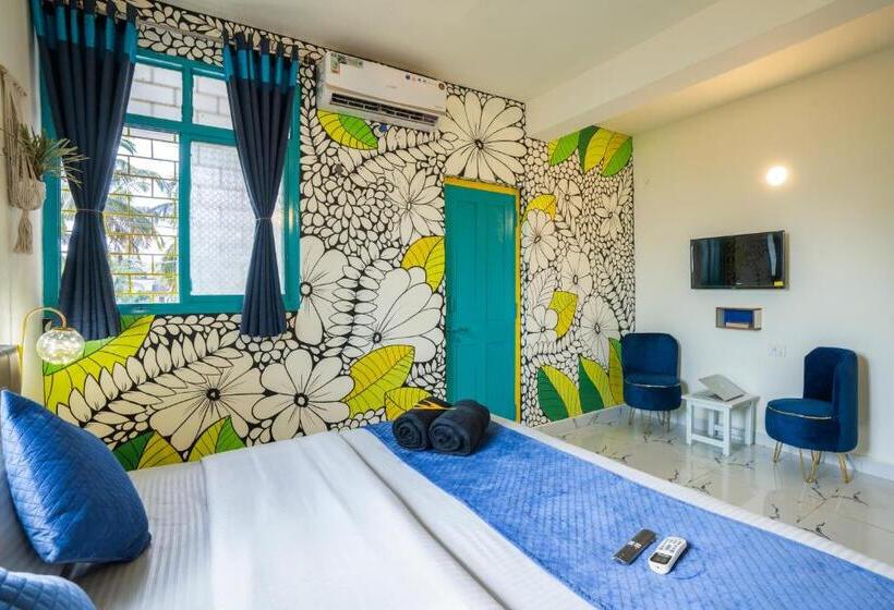 Chambre Deluxe avec Balcon, Shalom Backpackers Anjuna Goa