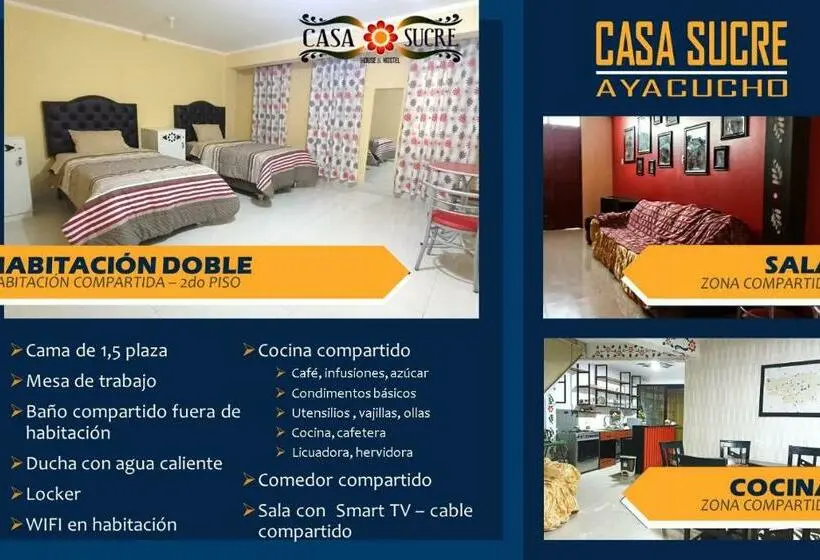 ルームシェアのワンベッド, Casa Sucre Hostel Ayacucho