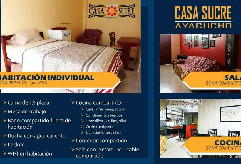 标准单人间共用浴室, Casa Sucre Hostel Ayacucho
