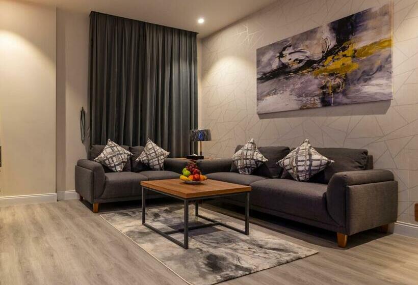 דירת חדר, دانة المروج للأجنحة الفندقية Danat Almourouj Hotel Suites