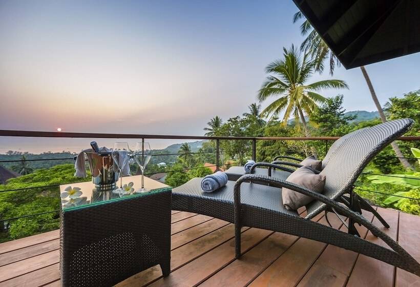 オーシャンビューの１ベッドルームビラ, The Tarna Resort, Koh Tao